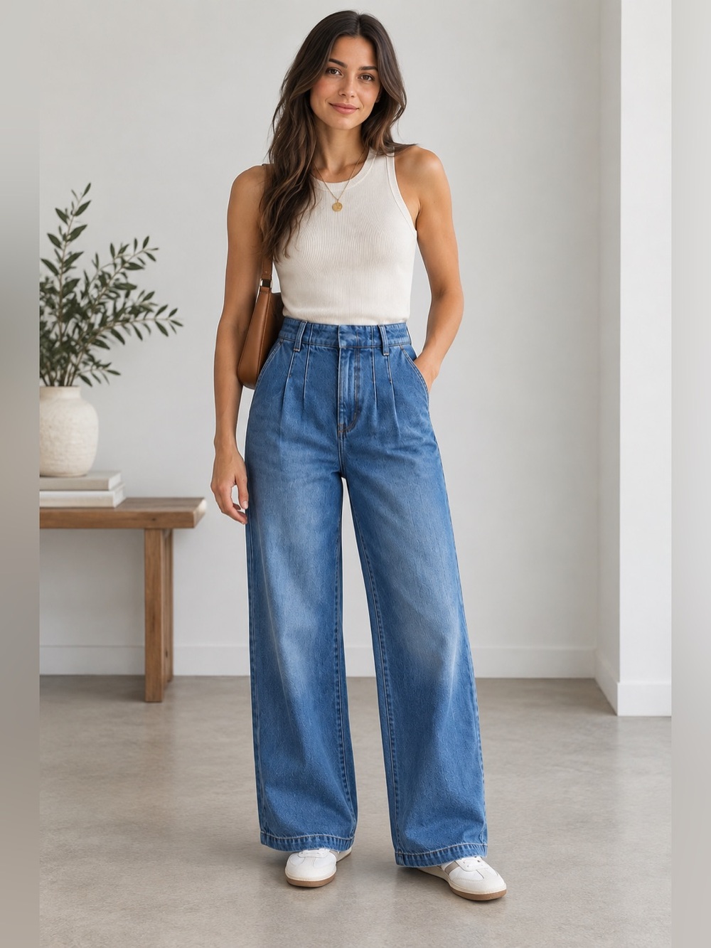 LOFT The Wide Leg High Rise Jeans Women’s 30/10 Medium Wash NWT